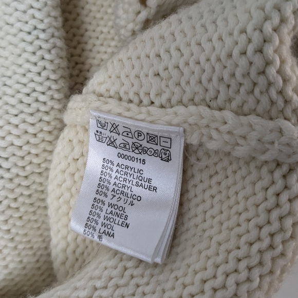 Oilily Cream and Multicolor Floral Knitted Wool Blend Cardigan - Picture 5 of 7